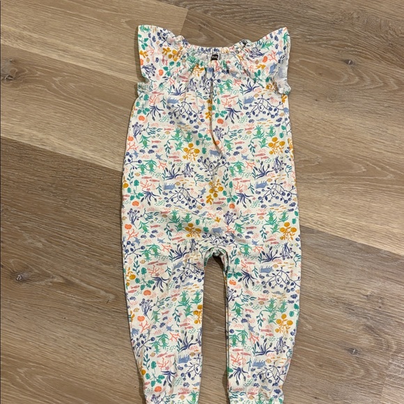 Tea Collection romper size 12-18 months sea life print cotton snap legs - Picture 1 of 8